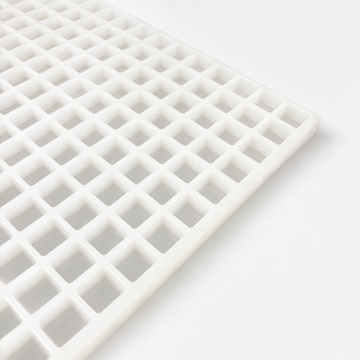 4mL Square Gummy Mold - 192 Cavities angled close-up on a white background