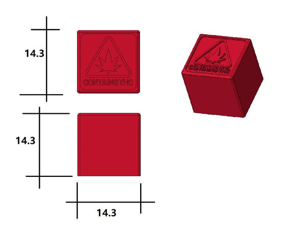 2.9mL Rhode Island State Compliance Logo Gummy Moule - 391 Cavités